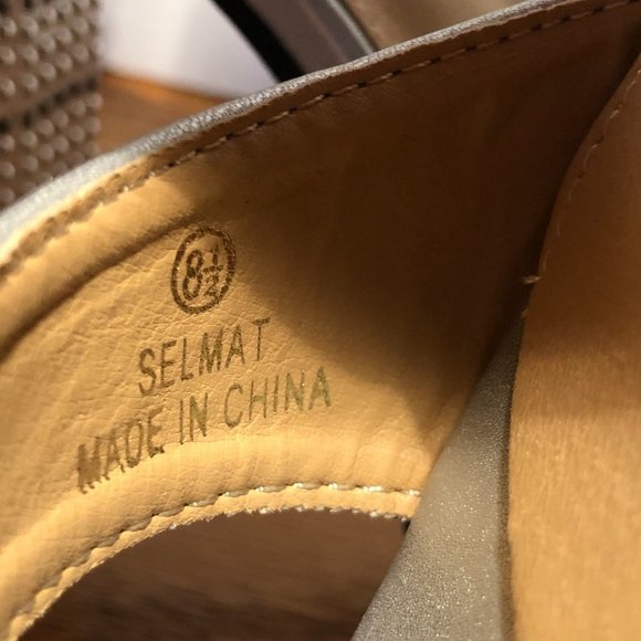 Nwt - Nicole Miller - Selmat Silver Multi Platform Block Heel Sandals - Size 8.5 - Picture 9 of 11